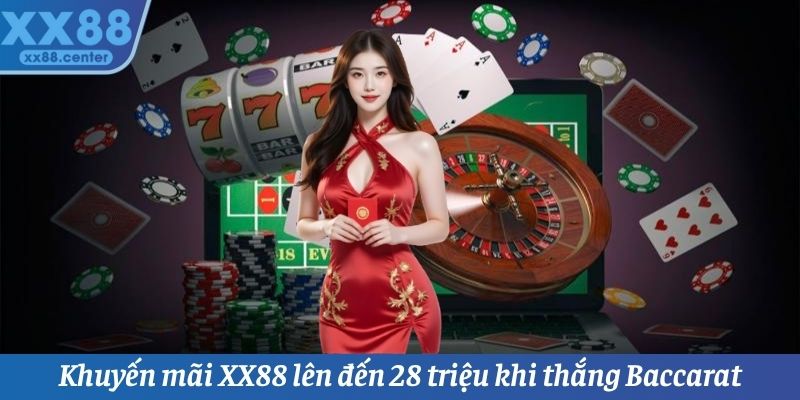 Khuyến mãi XX88 lên đến 28 triệu khi thắng Baccarat